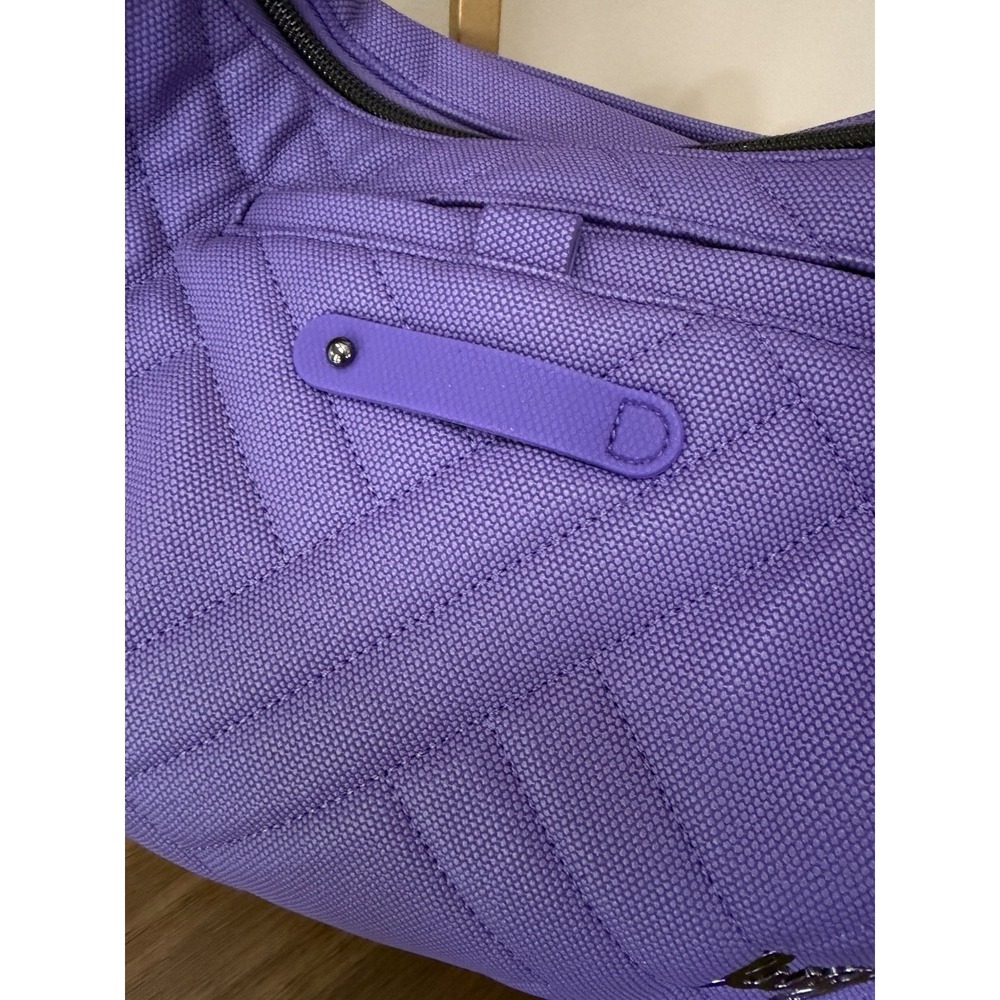 Lug Harmony Purple Shoulder Crossbody Bag Quilted Convertible Organizer Purse - Picture 3 of 11